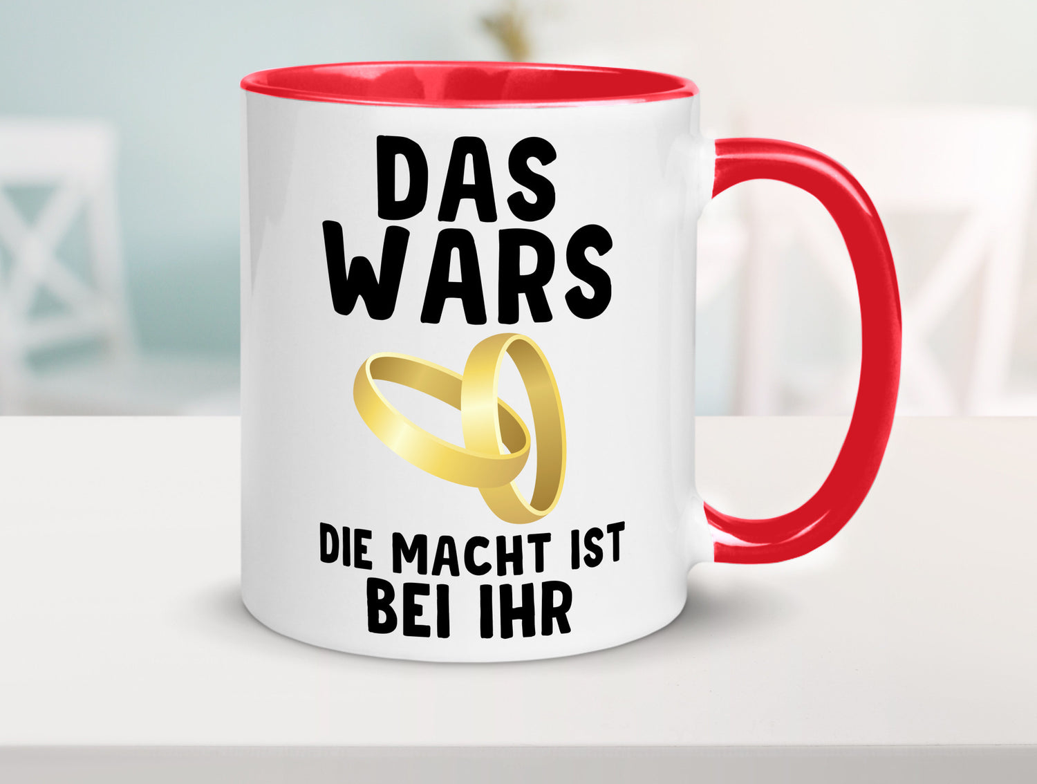 Die macht ist bei ihr | Hochzeit Tasse Ehemann Ehe Geschenk Humor Geschenkidee