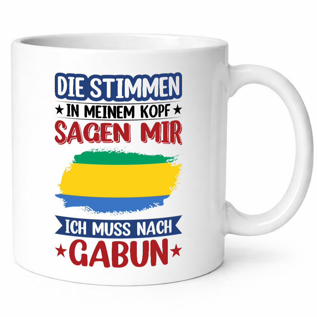 Gabun | Urlaub Stimmen in meinem Kopf Traumland lustiger Spruch Geschenk Humor