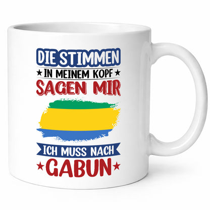 Gabun | Urlaub Stimmen in meinem Kopf Traumland lustiger Spruch Geschenk Humor