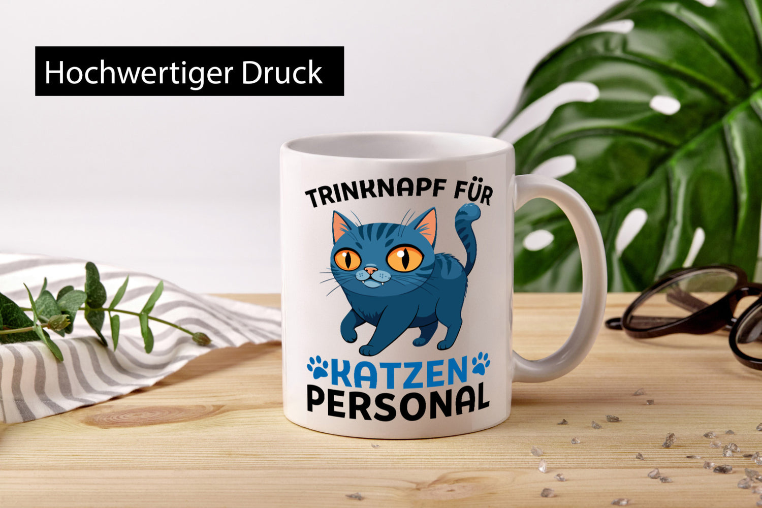 Katzen Personal | Katzenbesitzer Tasse Katze Humor vl2 Tierliebhaber