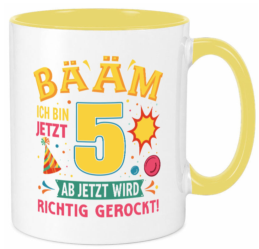 5. Geburtstag | 5 Jahre ab jetzt wird richtig gerockt Geschenk Geschenkidee Tasse