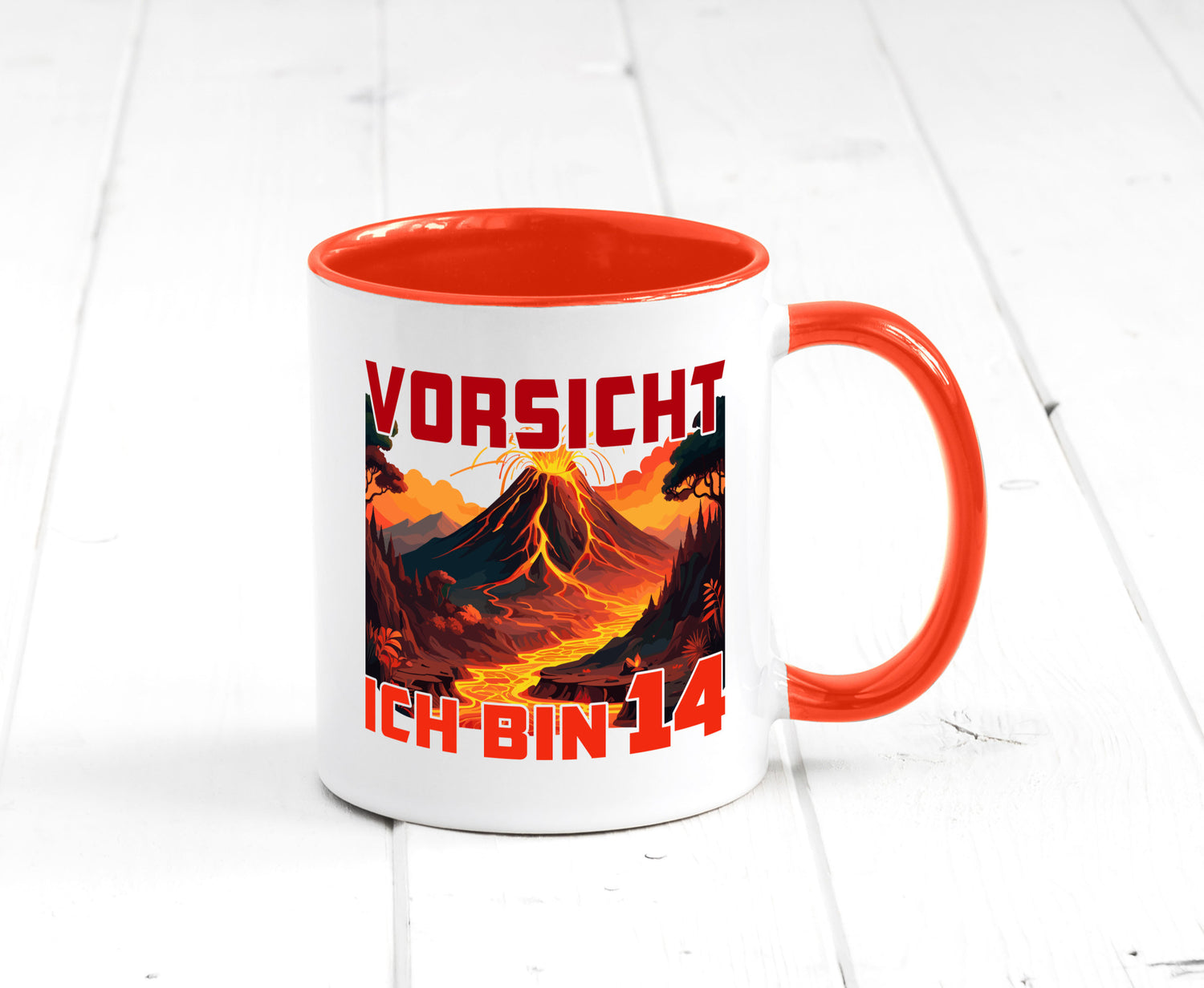 14. Geburtstag | 14 Jahre Vulkanausbruch Vulkan Geschenkidee Humor Tasse