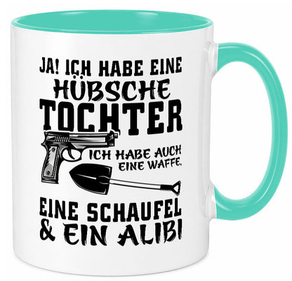 Hübsche Tochter Geschenk Familie Geschenkidee lustiger Spruch Tasse