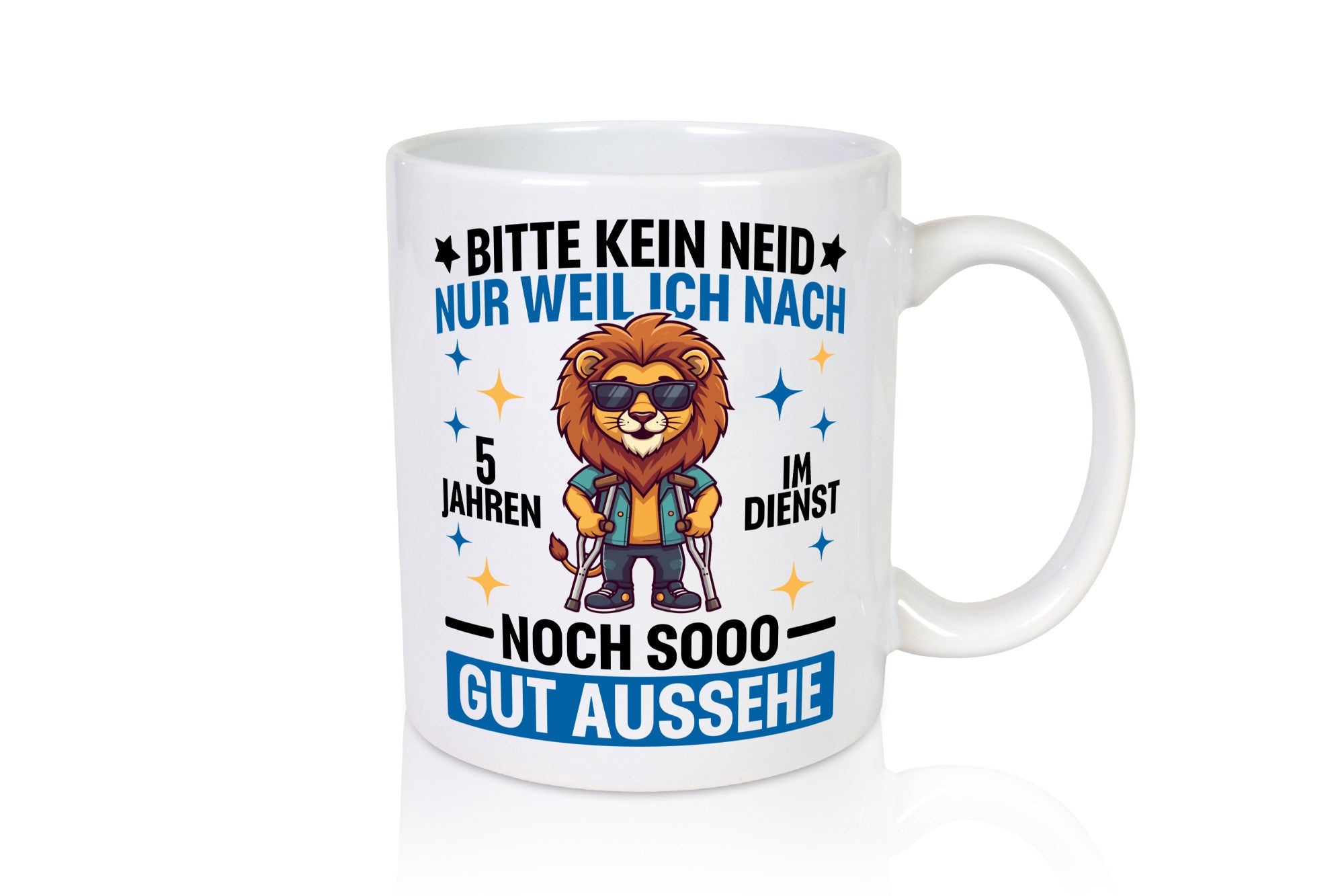 5 Jahre im Dienst | Arbeitsjubiläum Arbeit Geschenkidee Kollegen Büro Humor