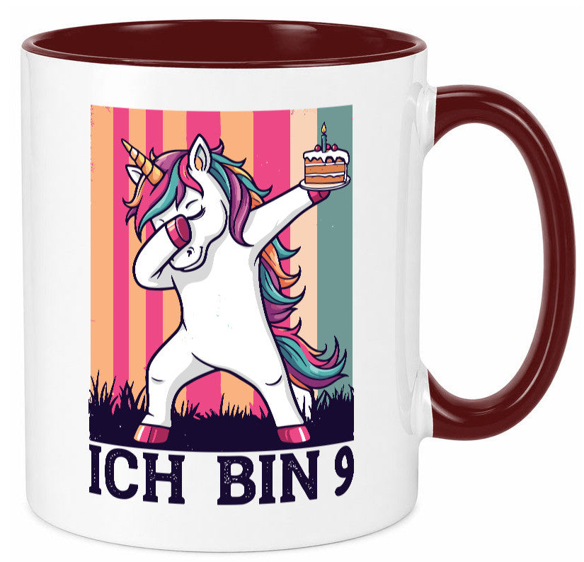 9 Geburtstag | Einhorn Damping Mädchen Humor Geschenkidee Tasse