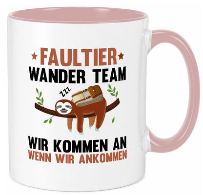 Faultier Wanderteam | Spruch Motiv Wandern lustig Tierliebhaber Humor Geschenk Tasse