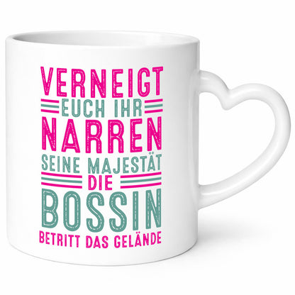 Verneigt euch: Bossin | Führungskraft Vorgesetzte v2 Humor Geschenkidee Tasse
