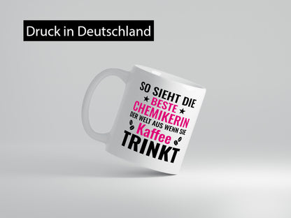 Kaffee trinkt: Chemikerin | Chemie Labor Geschenkidee Humor Tasse