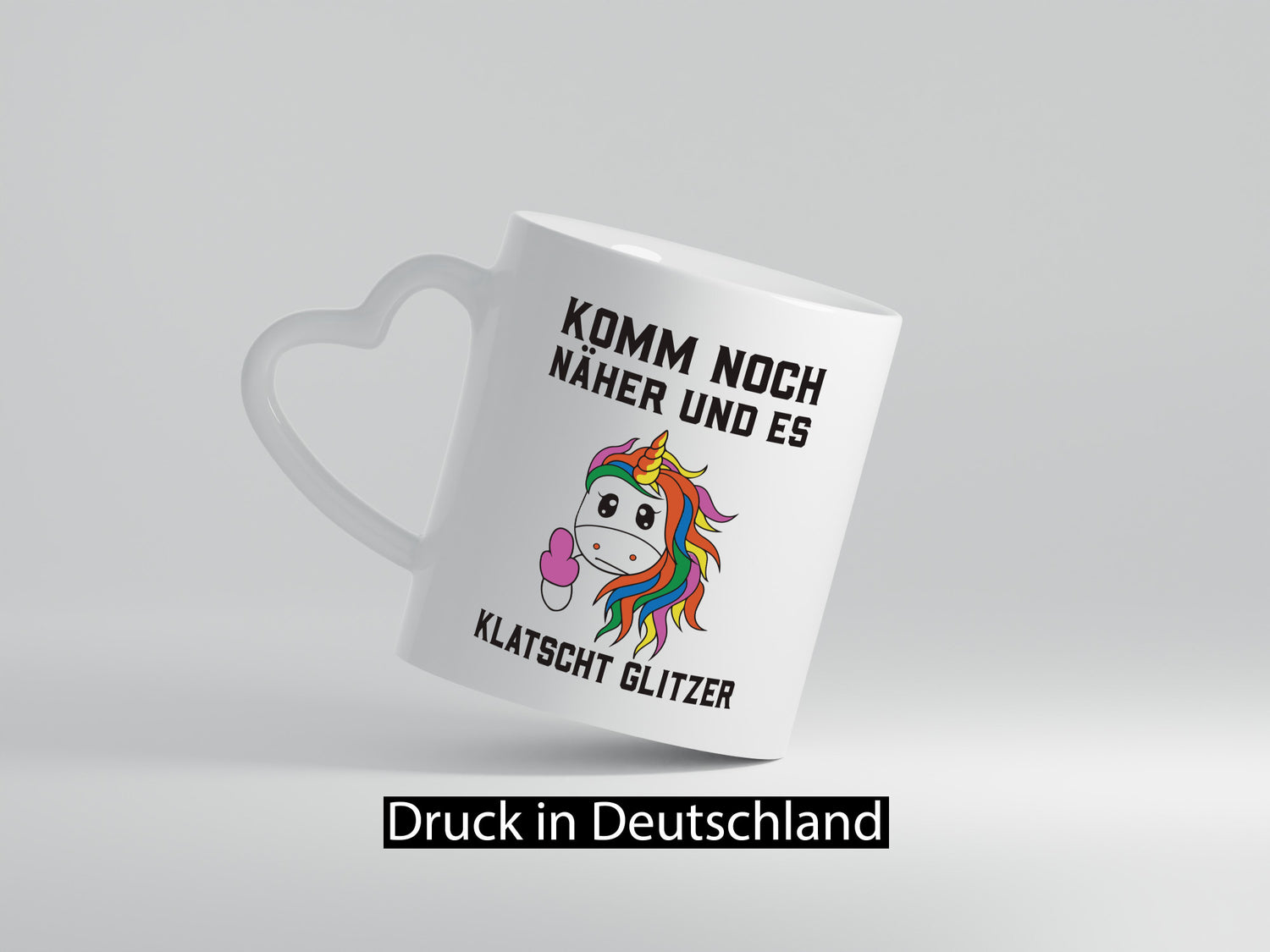 Komm näher, es klatscht Glitzer | Einhorn Geschenk Humor Geschenkidee lustiger