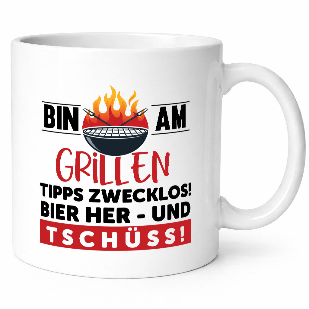 Bin am Grillen | Bier her und Tschüss Grillmeister lustiger Spruch Geschenk