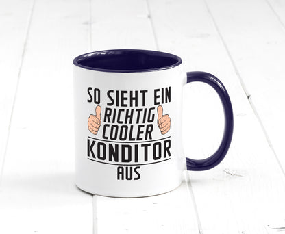 Richtig Cooler Konditor | Konditorei lustig Humor Geschenkidee Geschenk Tasse