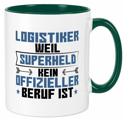 Superheld Logistiker | Beruf Logistik Geschenkidee Arbeit Kollegen Büro Humor Tasse