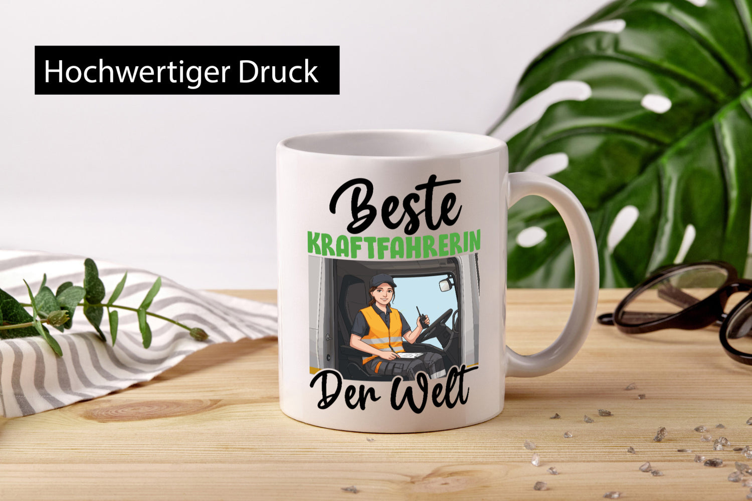 Beste Kraftfahrerin | Lastwagen LKW Geschenkidee Humor Tasse