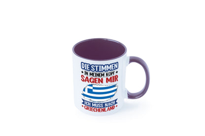 Griechenland | Urlaub Stimmen in meinem Kopf Traumland Humor Geschenkidee Tasse