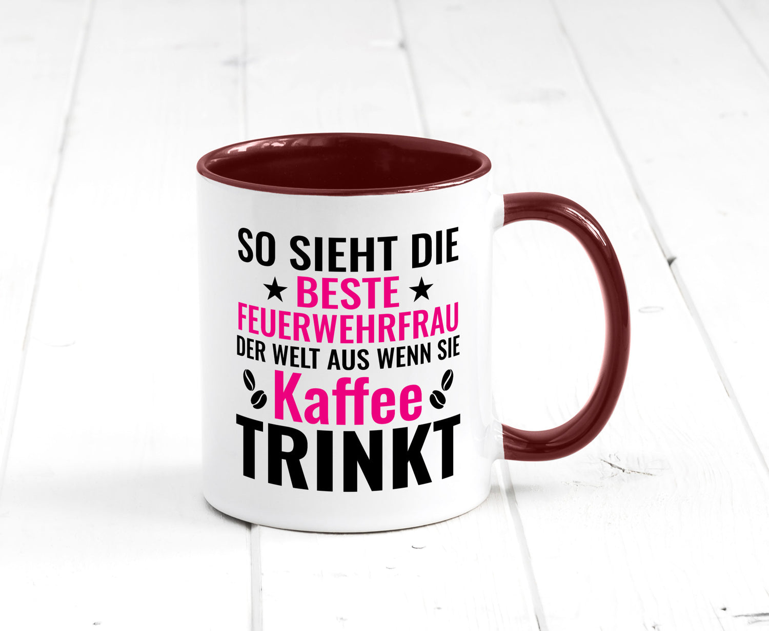 Kaffee trinkt: Feuerwehrfrau | Feuerwehr Geschenkidee Humor Tasse