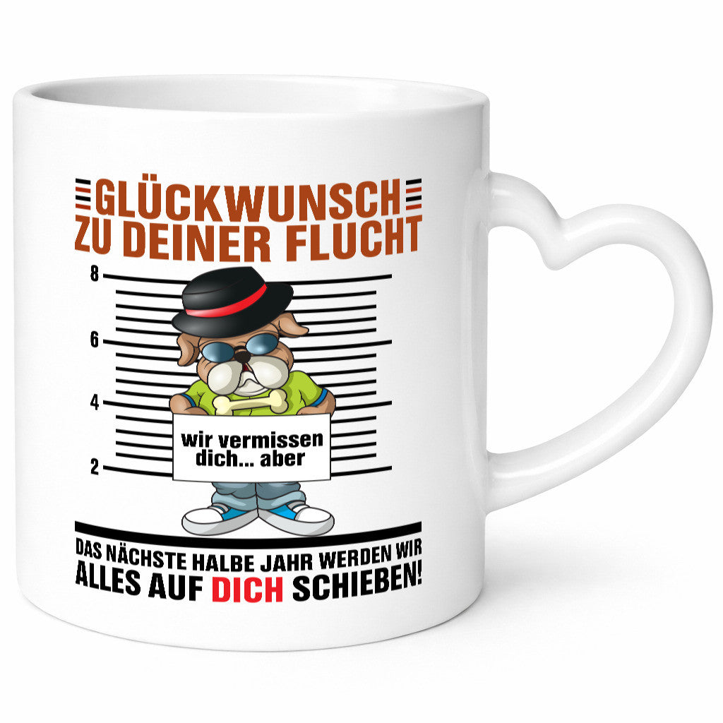 Glückwünsch zu deiner Flucht | Abschied Kollegen Arbeit lustiger Spruch