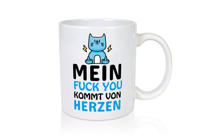 Kommt von Herzen Humor Geschenkidee Tasse