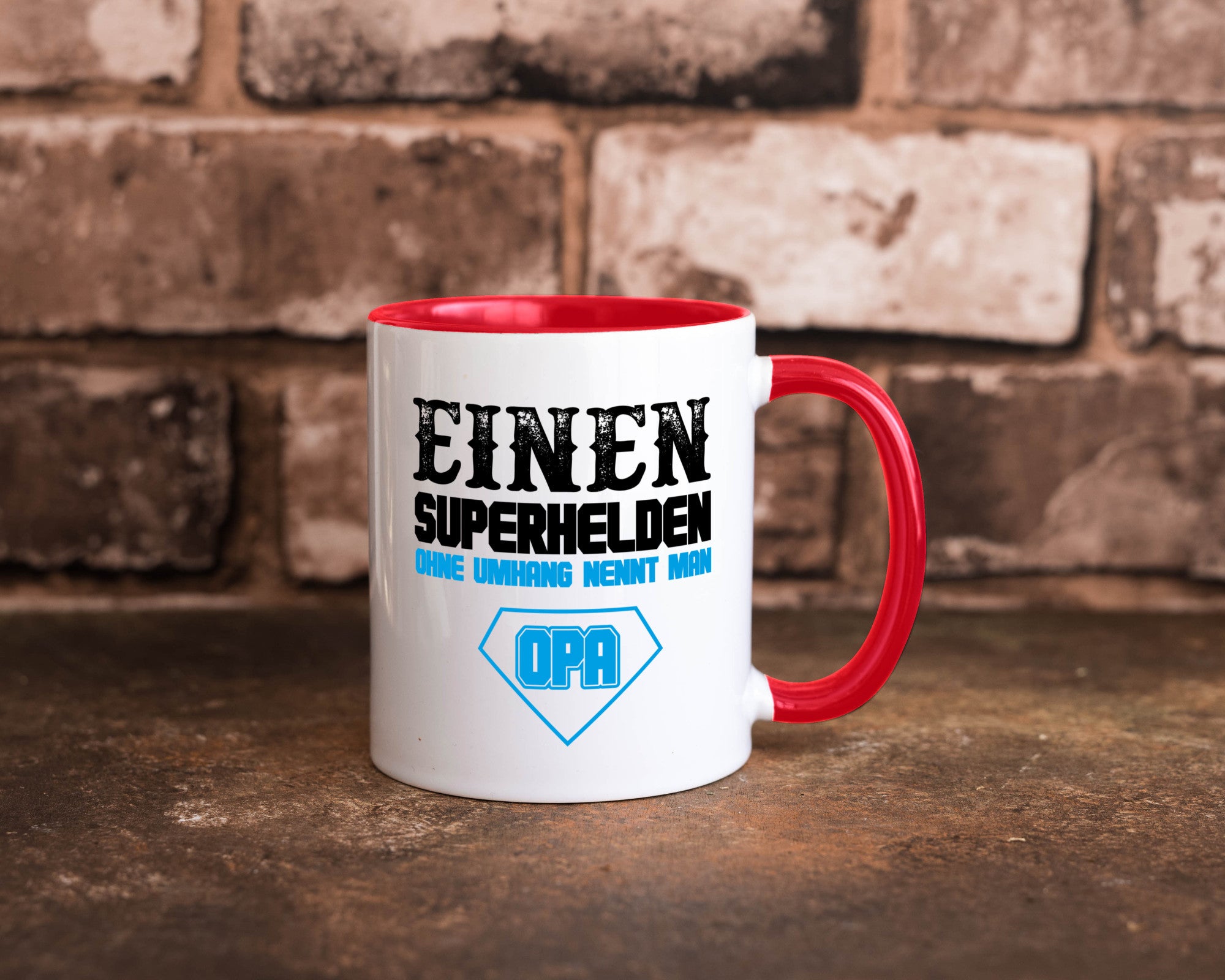Superheld Opa Geschenk Familie Geschenkidee lustiger Spruch Tasse