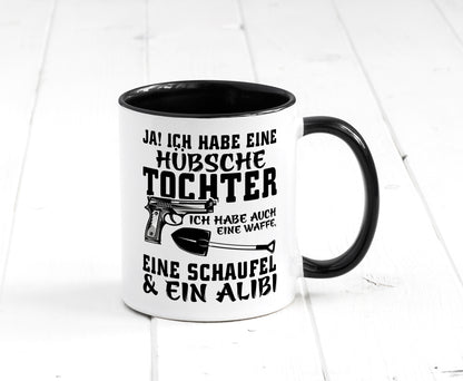 Hübsche Tochter Geschenk Familie Geschenkidee lustiger Spruch Tasse