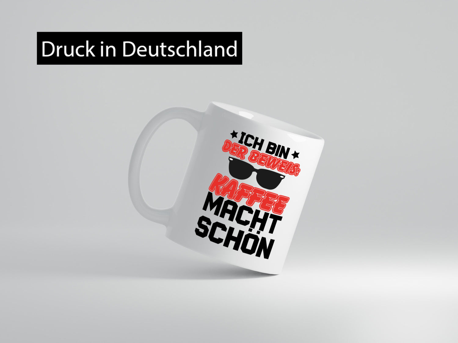Kaffee macht schön Geschenk Humor Geschenkidee lustiger Spruch Tasse