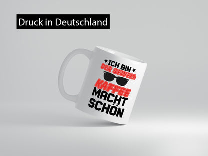 Kaffee macht schön Geschenk Humor Geschenkidee lustiger Spruch Tasse
