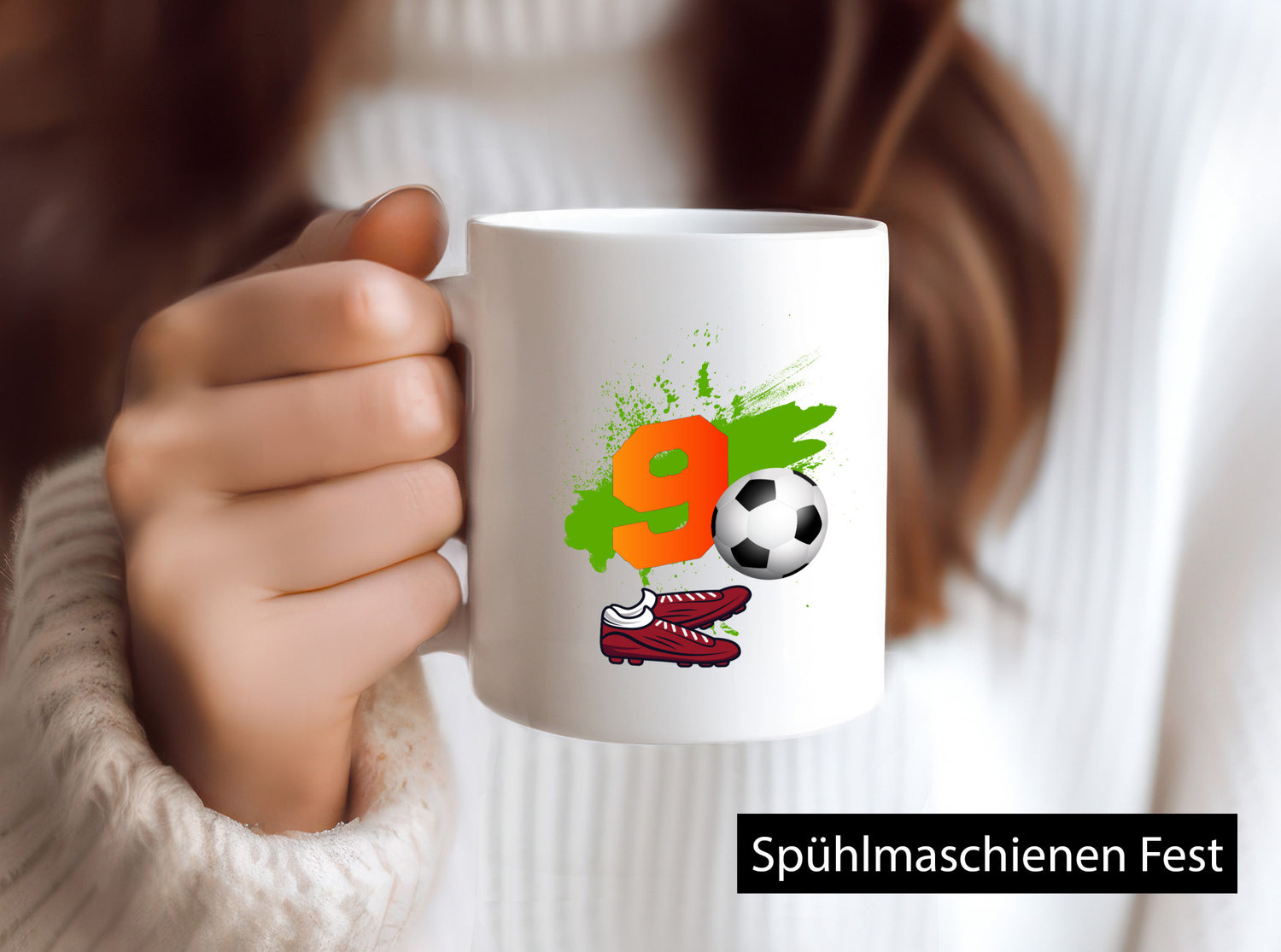 9. Geburtstag | Jungen Fußball Fußballspieler Geschenkidee Humor Tasse