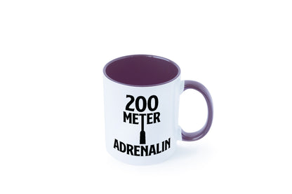 200 Meter Adrenalin v2 lustig Humor Geschenkidee Geschenk Tasse