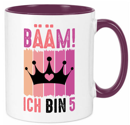 5. Geburtstag | 5 Jahre Bääm ich bin Krone lustiger Spruch Geschenk Tasse