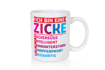 Ich bin eine Zicke | Definition süßes Mädchen v2 Geschenkidee Humor Tasse