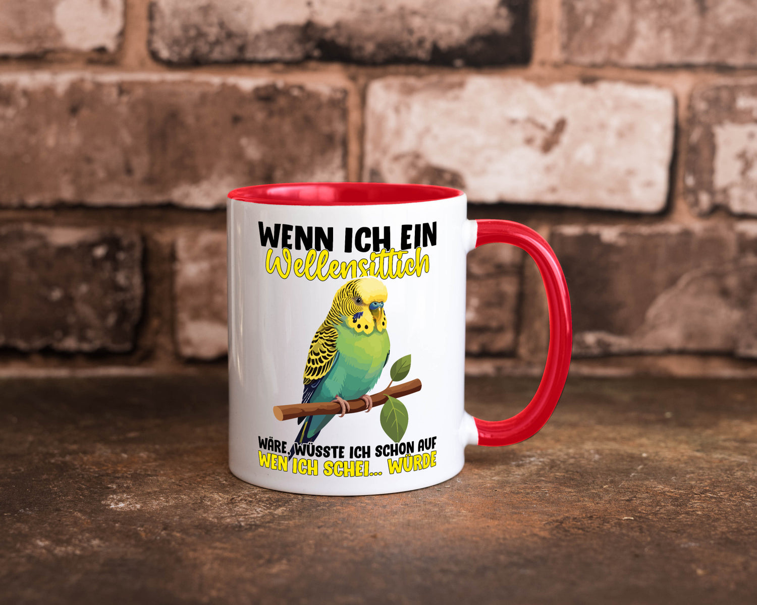 Wellensittich | Vogelbesitzer Humor Geschenkidee Tasse