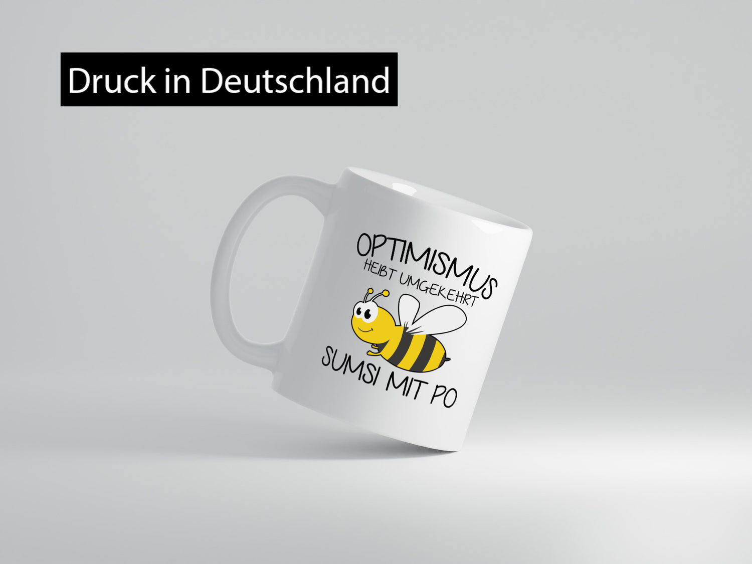 Optimismus umgekehrt heißt Sumsimitpo | Biene lustiger Spruch Geschenk Humor
