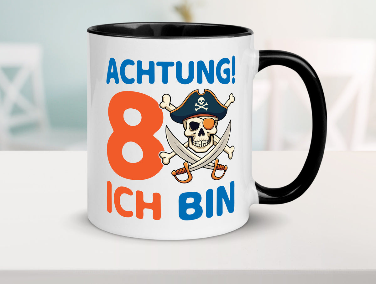 8. Geburtstag | 8 Jahre Pirat Geschenk Geschenkidee lustiger Spruch Tasse