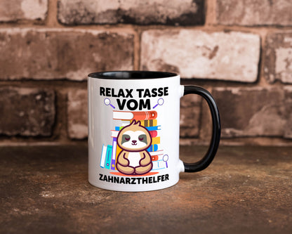 Relax Tasse: Zahnarzthelfer | Zahnmedizin lustig Humor Geschenkidee Geschenk