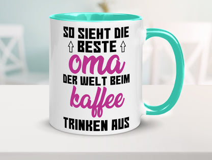 Beste Oma der Welt | Großmutter Tasse lustiger Spruch Geschenk Familie