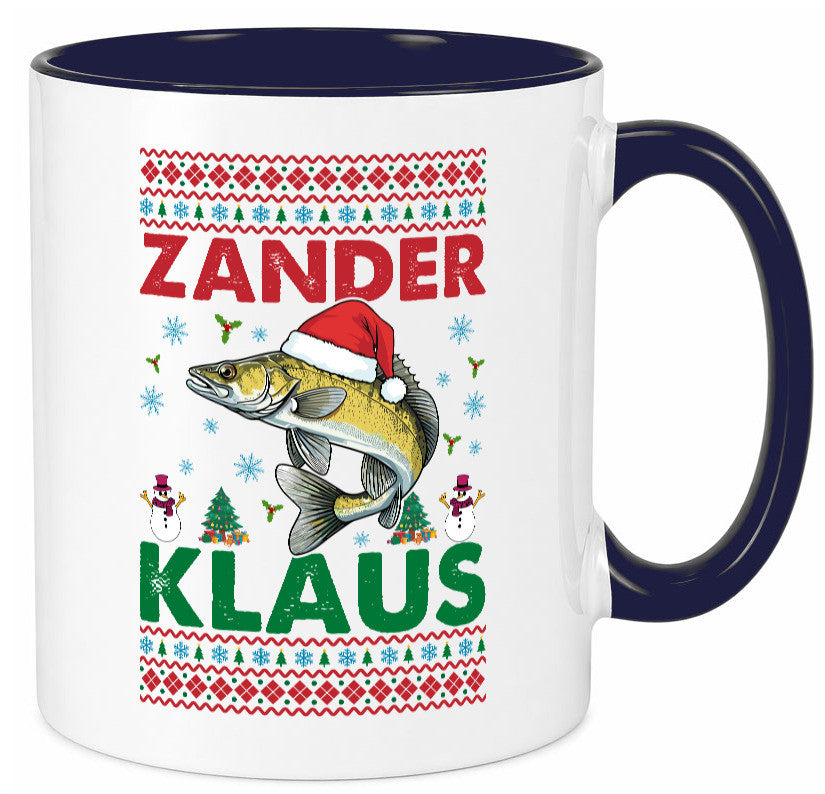 Zander Klaus | Ugly Christmas Angler Angeln v2 Geschenk Humor Geschenkidee Tasse
