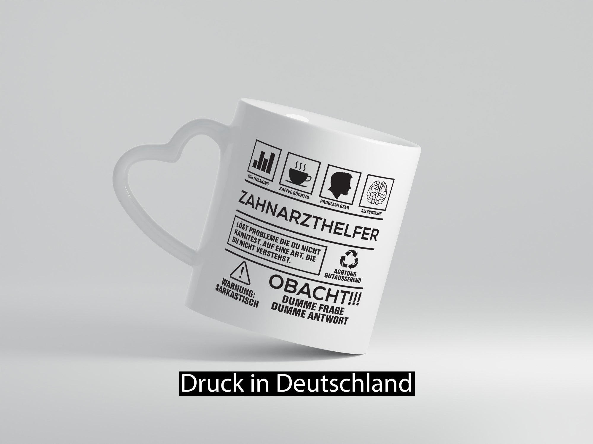 Achtung Probleme Zahnarzthelfer | Zahnmedizin Geschenkidee Humor Tasse