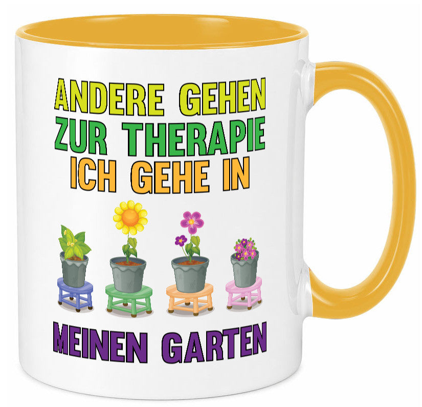 Andere gehen zur Therapie ich gehe in meinen Garten lustiger Spruch Geschenk Tasse