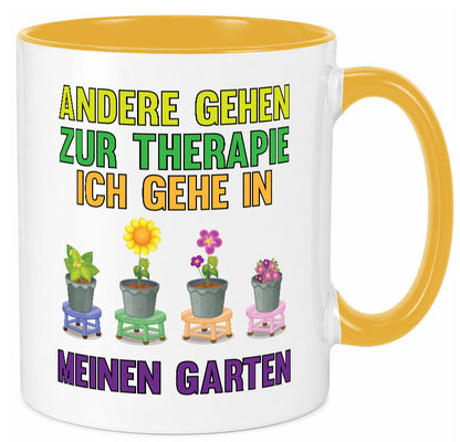 Andere gehen zur Therapie ich gehe in meinen Garten lustiger Spruch Geschenk Tasse