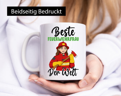 Beste Feuerwehrfrau | Feuerwehr Humor Geschenkidee Tasse