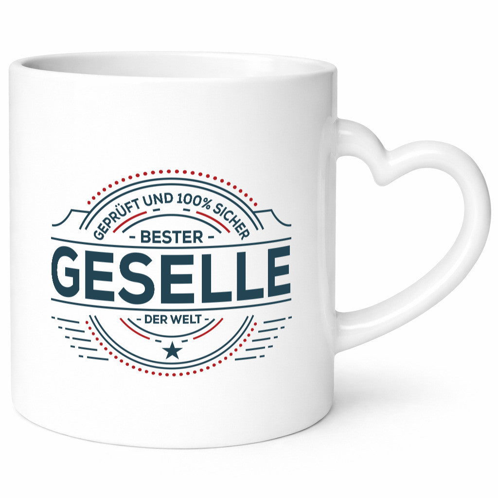 Geprüft und sicher: Geselle | Handwerker Humor Geschenkidee Tasse