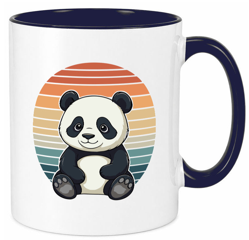 Panda Bär | Retro Vintage sunset v2 lustiger Spruch Geschenk Humor Geschenkidee Tasse
