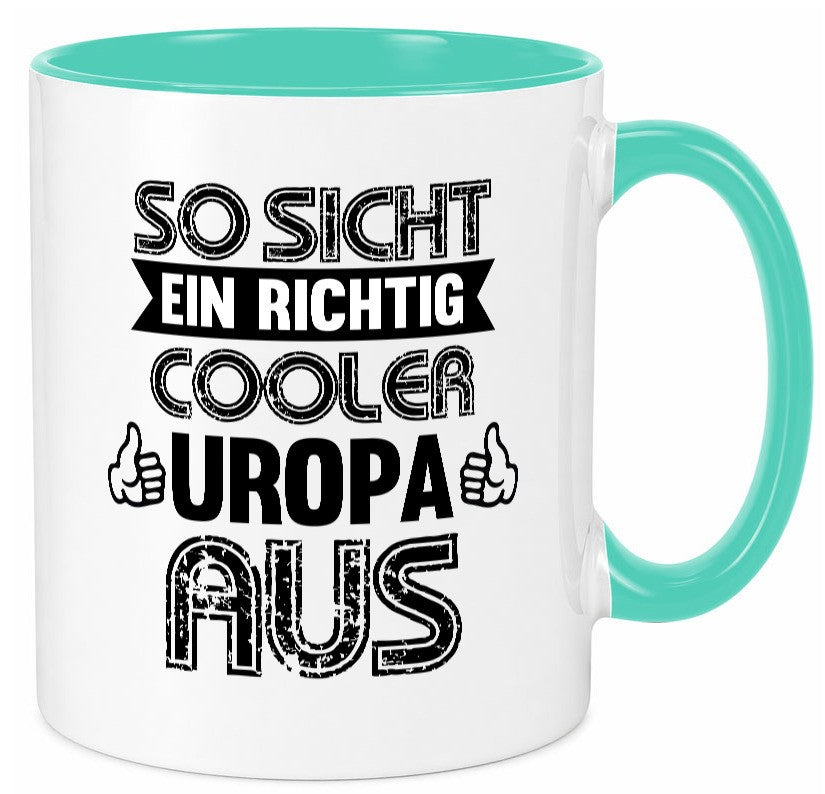 So sieht ein cooler uropa aus | Enkel lustiger Spruch Geschenk Familie Tasse