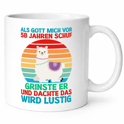 58. Geburtstag | 58 Jahre Gut Schuf mich Lama lustiger Spruch Geschenk