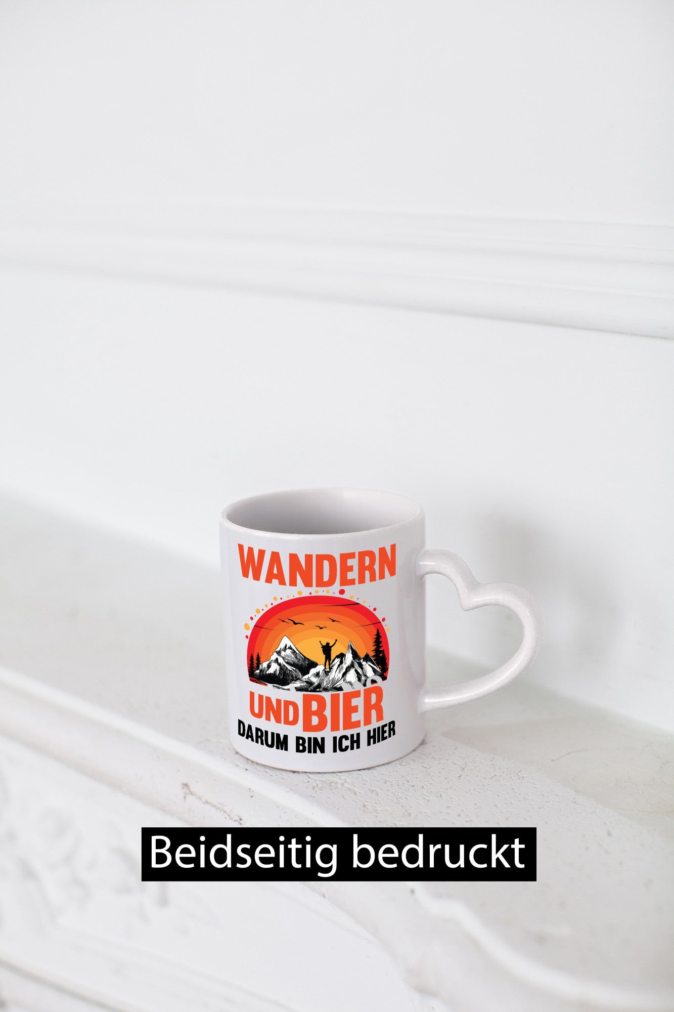 Wandern und Bier darum bin ich hier | lustiger Spruch Geschenk Humor