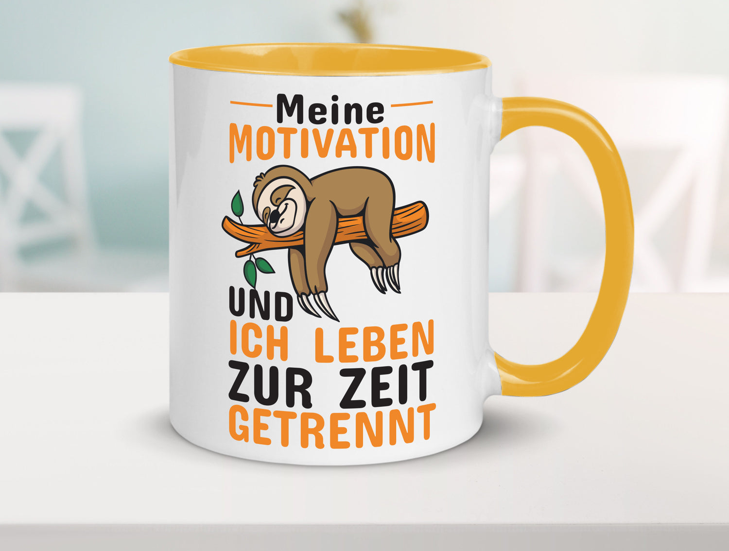 Keine Motivation | Faultier Tasse Büro Humor faul Geschenk Arbeit Kollegen