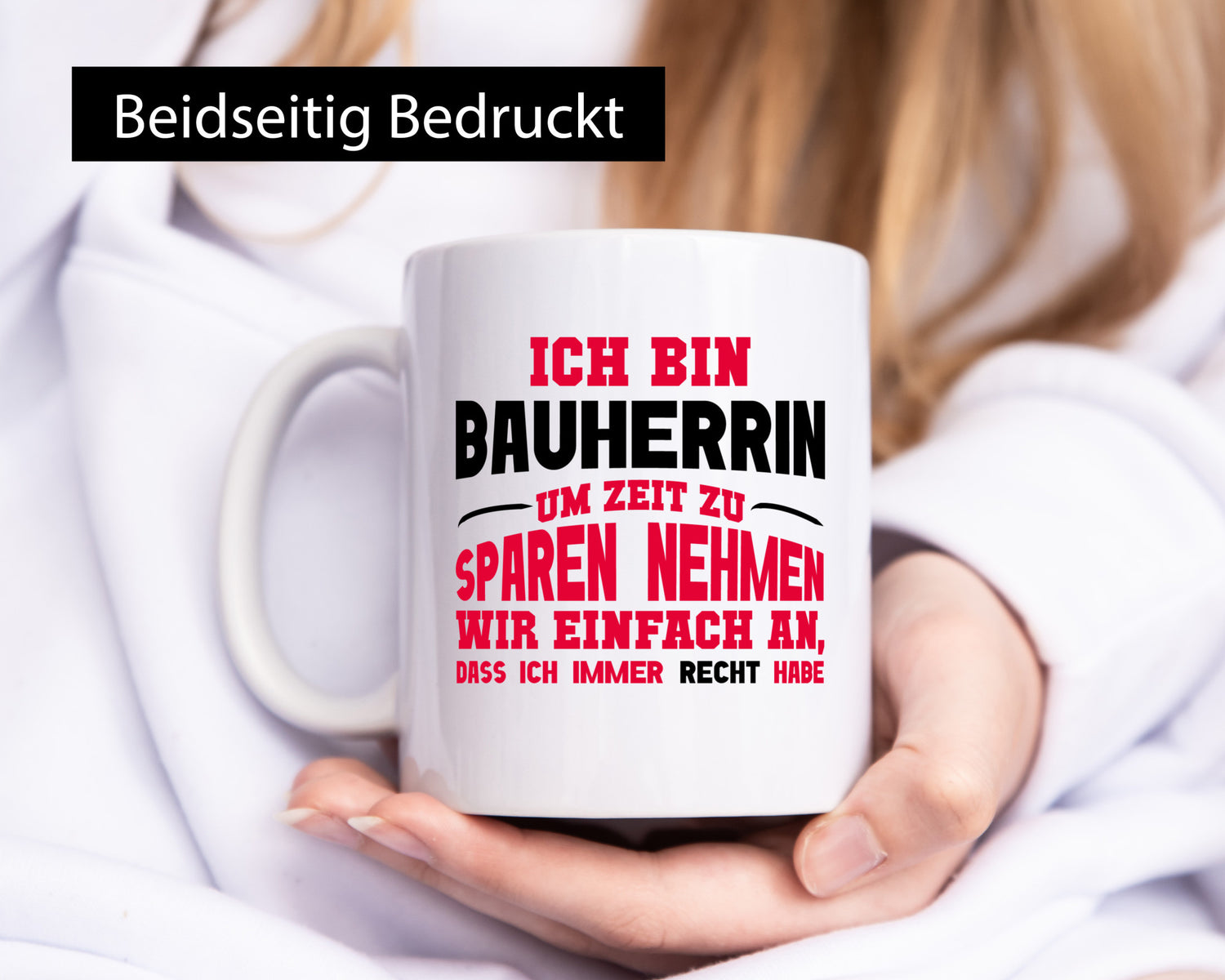 Bauherrin Tasse | witziger Spruch Hausbau Chefin lustig Arbeit Kollegen Büro