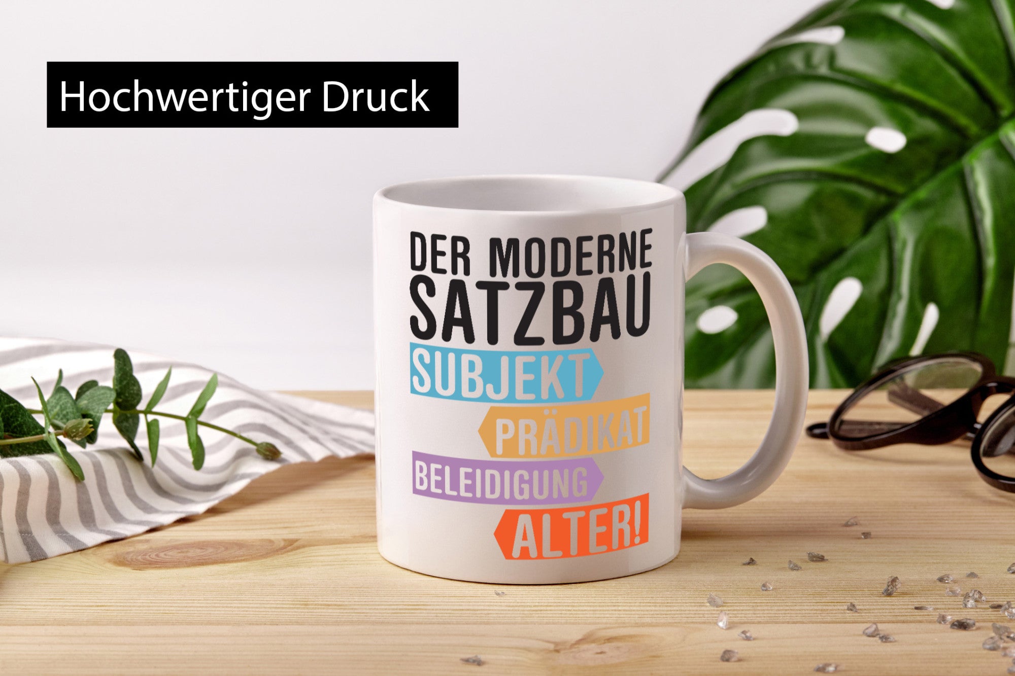 Moderner Satzbau | Lehrer Lehrerin Kollege lustig Arbeit Kollegen Büro Geschenk