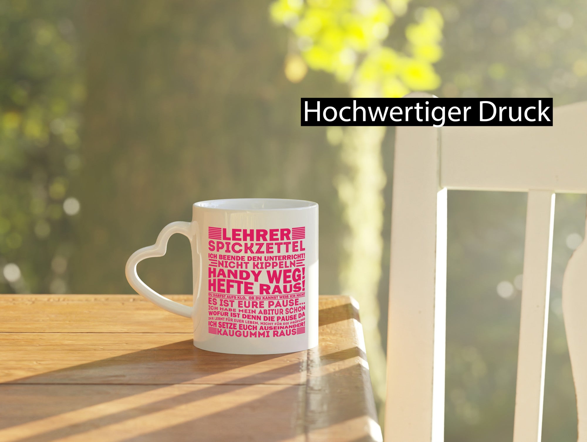 Lehrer Spickzettel | Beruf Tasse lustiger Spruch vl3 Humor Arbeit Kollegen Büro