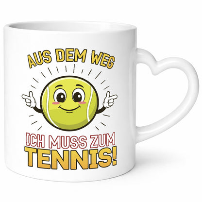 Aus dem weg ich muss zum Tennis | Tennisspieler Humor Geschenkidee Tasse