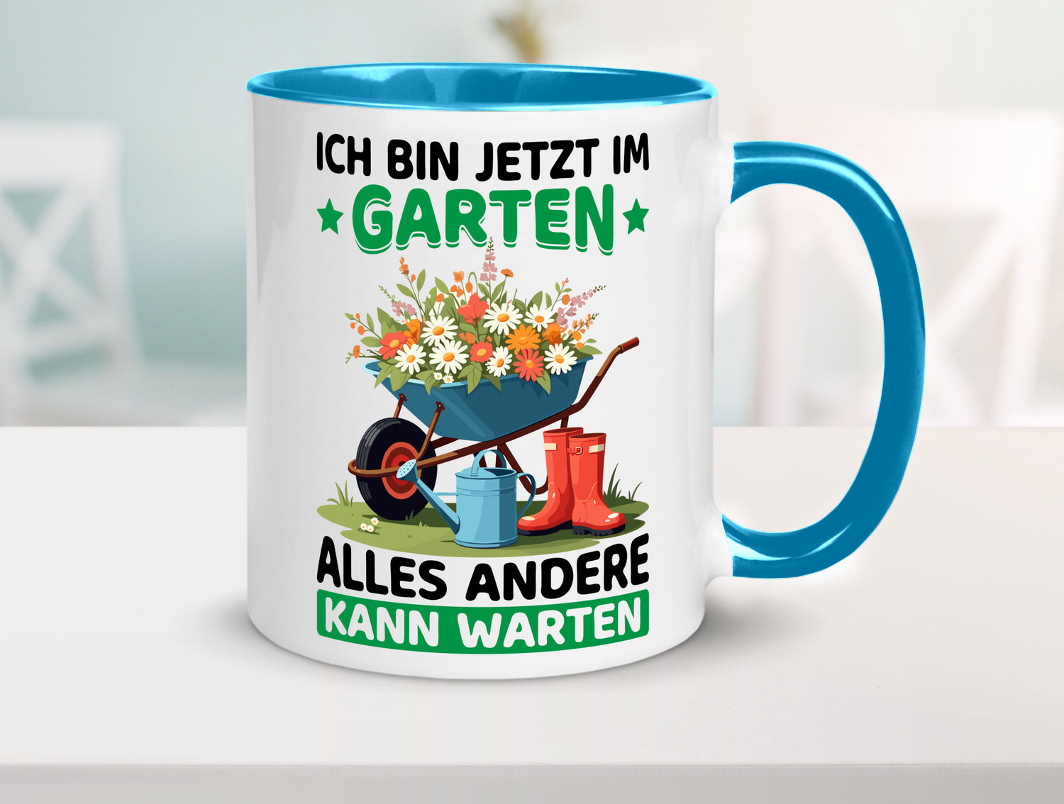 Im Garten alles andere kann warten | Gärtner Gartenarbeit Geschenk Arbeit